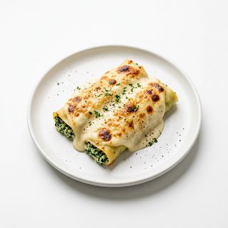 Canelones de espinaca y ricota