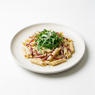 Penne speck e rucola