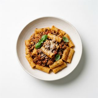 Rigatoni bolonesa