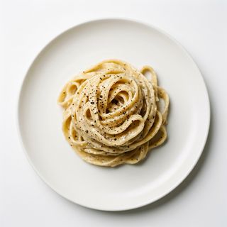 Tagliatelle a la salsa cacio e pepe
