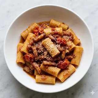 Maccheroni Con Salsa Amatriciana
