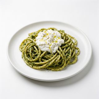 Pasta Al Pesto Con Stracciatella