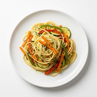 Spaghetti Salteados Con Verduras