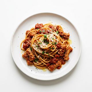 Spaghetti con budella