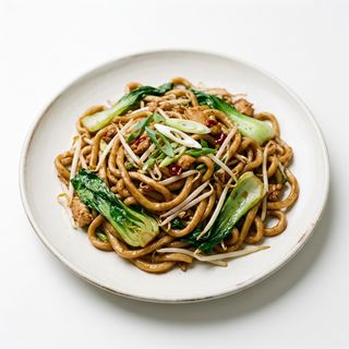 6.Noodles tirati a mano saltati  炒拉面/(虾仁/鸡肉/牛肉)