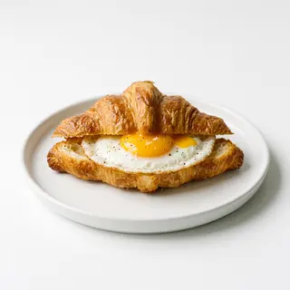 Croissant con huevo