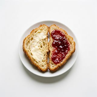 Croissant De Mantequilla Y Mermelada