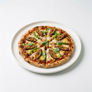 Pizza De Seekh Kebab (29 Cm. A 31 Cm. Aprox.)