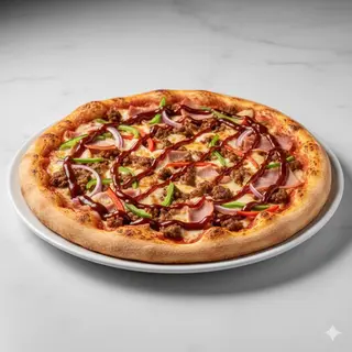 Pizza Barbacoa Con Ternera (Mediana)