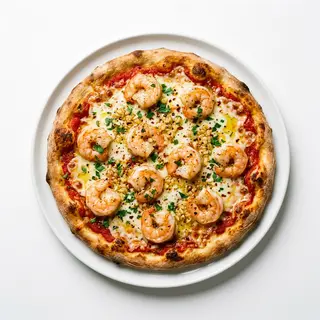 Pizza Gambas al ajillo (grande)