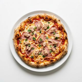 Pizza De Jamón Cocido Y Atún (25 Cm.)