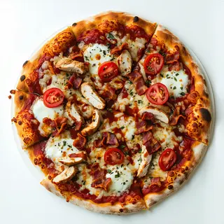 Pizza Barbacoa Con Pollo (Mediana)
