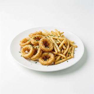 Calamari e patatine fritte