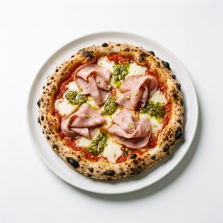 Mortadella e pesto di pistacchi