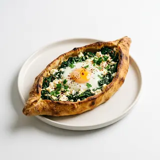 Pide con espinaca
