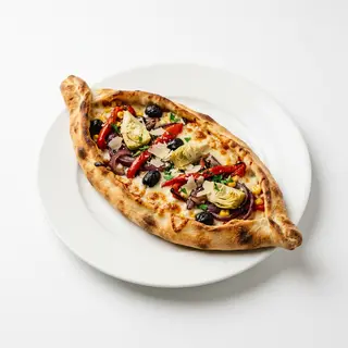 Pide vegetal mozzarella