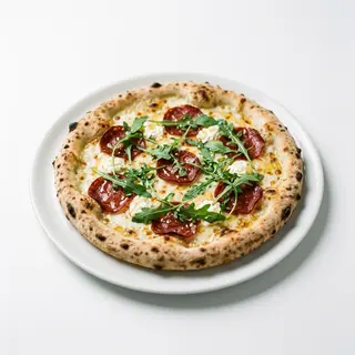Pizza blanca de cabra