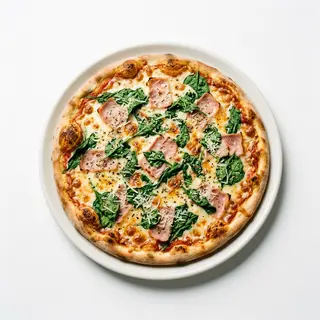 Pizza De Espinacas Y Jamón (30 Cm.)