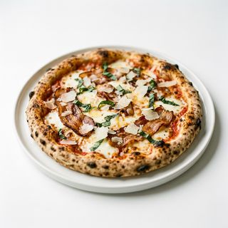 Pizza Panceta e Grana 33 cm.