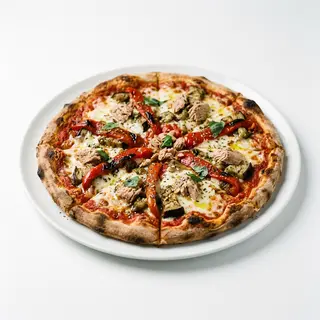 Pizza escalivada atún (30 cm.)