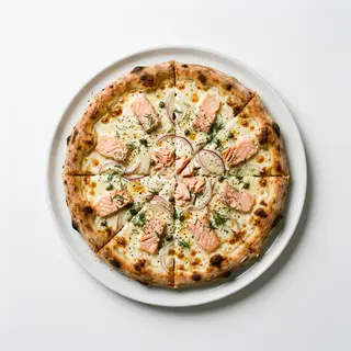 Pizza salmón y nata (30 cm.)