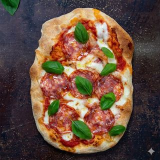 Pizza de salami picante 30 cm.