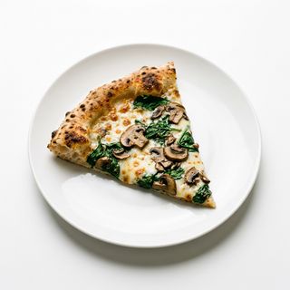 Pizza De Espinaca + Champis Porción