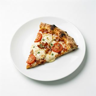 Pizza De Cabra + Bacon + Tomates Porción