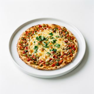 Lahmacun vegetal con queso
