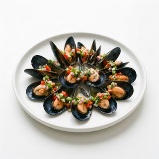 1 Ración De Mejillones Con Picadillo