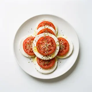 Queso Blanco Con Tomate Y Orégano