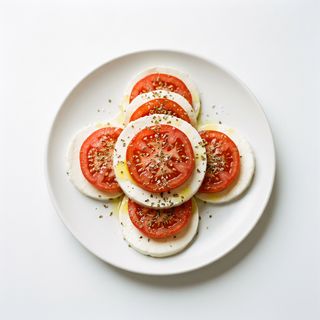 Queso Blanco Con Tomate Y Orégano