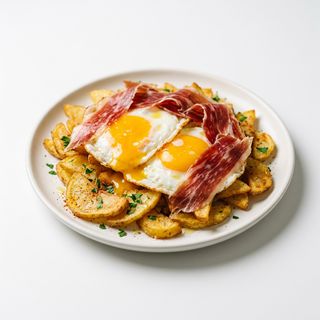 Huevos Rotos Con Jamón (Ración)