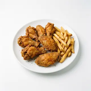 Alitas De Pollo (6 Uds.) Y Patatas