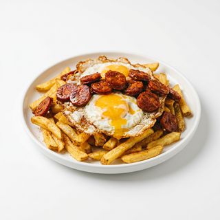 Huevos Fritos Con Chorizo (Ración)