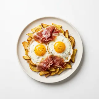Huevos Estrellados Con Jamón