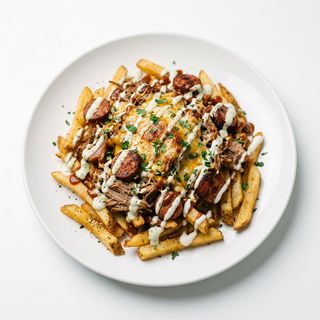 Papas Locas De Cochino Asado (Ración)