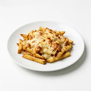 Patatas Fritas Con Queso Gratinado