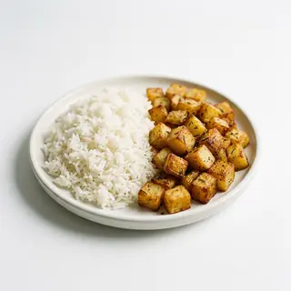 Plato Grande Arroz Y Patatas
