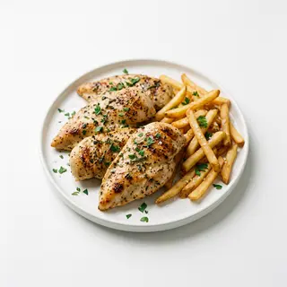 Ración De Pechuga De Pollo (4 Uds.) Con Patatas