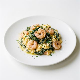Revuelto De Grelos Y Gambas (Ración)