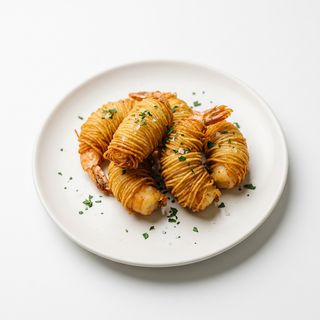 Ración De Gambas Envueltas En Hilo De Patatas