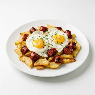 Huevos Rotos Con Chistorra (Ración)