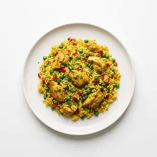 Arroz Con Trozos De Pollo