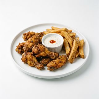 Alitas Con Patatas (Ración)