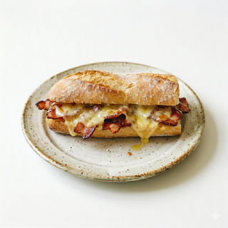 Bocata De Bacon Y Queso Edam