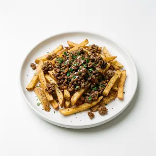Patatas Fritas Con Carne