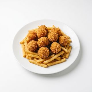 Patatas Con Bolas De Pollo
