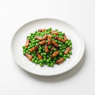 Piselli con pancetta