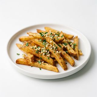 Patatas fritas ajo y perejil
